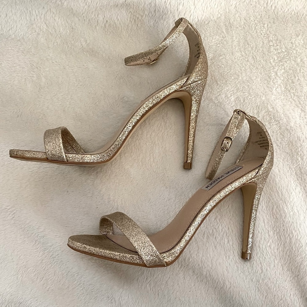 Steve Madden Heels, gold sparkle✨